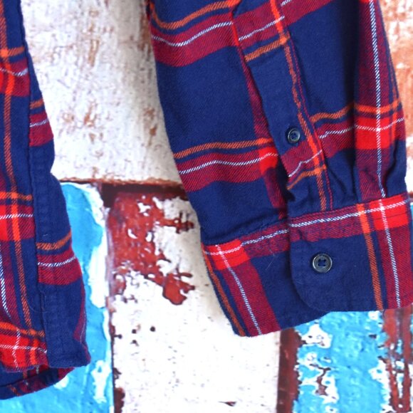 Men's Chaps Performance Button Up Plaid Flannel Shirt Long Sleeve XLARGE Red - Picture 9 of 11